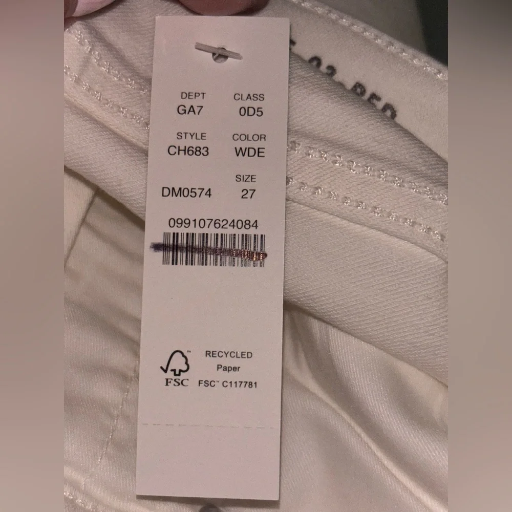 NWT J.Crew White Denim Slim Fit Jeans Size 27 Casual Closet Staple Preppy